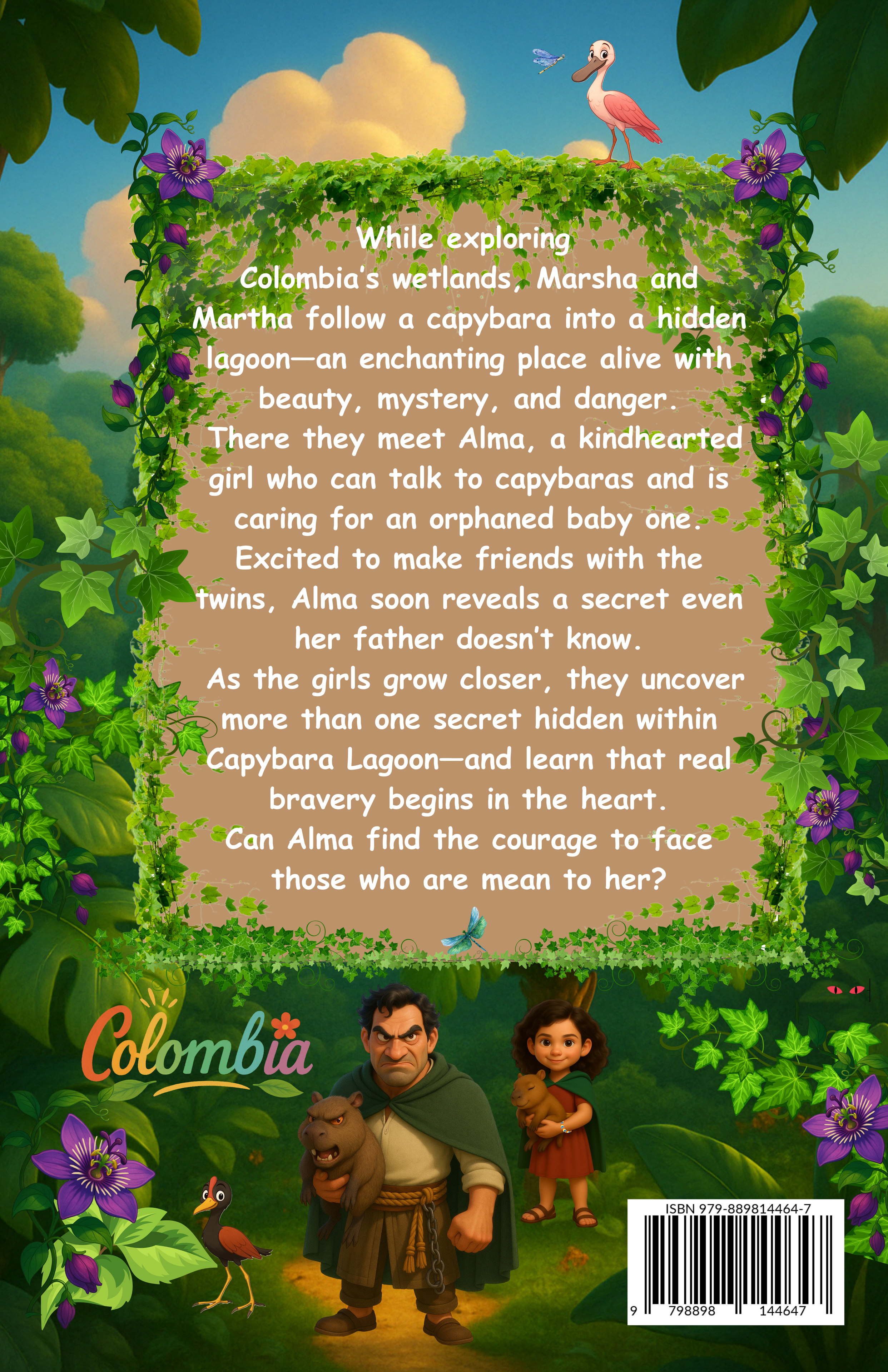 The Secret of Capybara Lagoon – back cover